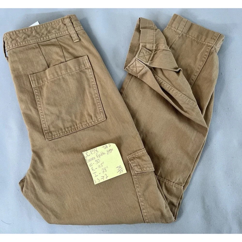 Banana Republic Utility‎ Cargo Pant in Iced Latte Brown Sz 2Tall
